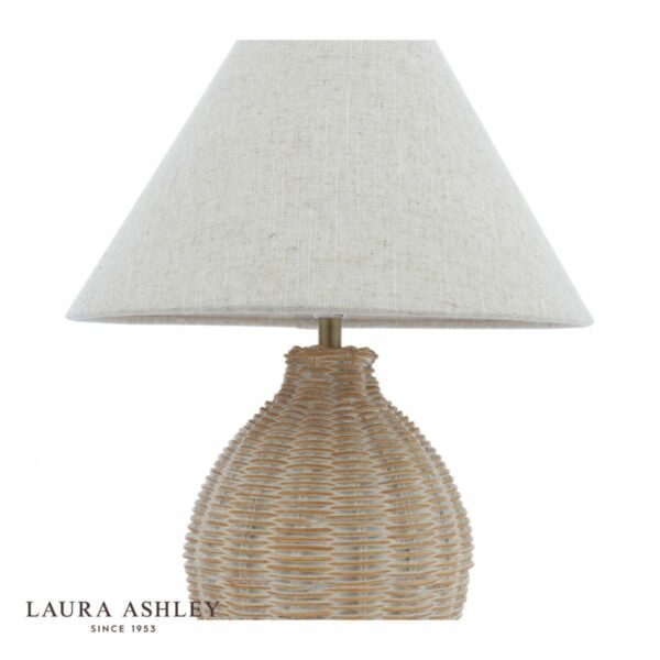 laura ashley fernhill table lamp matt cream with shade - Stillorgan Decor