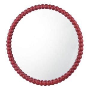 bobbin round mirror 70cm red - Stillorgan Decor