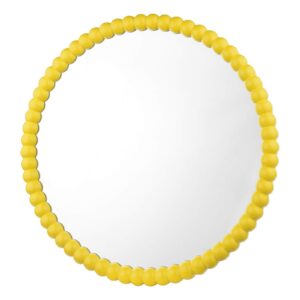 round bobbin mirror yellow 70cm - Stillorgan Decor