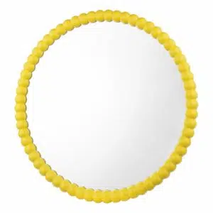 round bobbin mirror yellow 70cm - Stillorgan Decor
