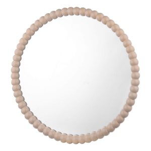 bobbin round mirror 70cm cream - Stillorgan Decor