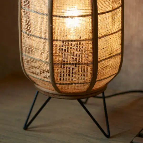 natural linen table lamp - Stillorgan Decor