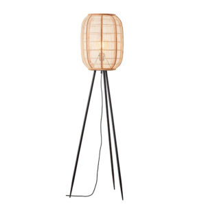 natural linen tripod floor lamp - Stillorgan Decor