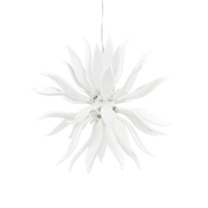 modern 12 light white glass leaves pendant - Stillorgan Decor
