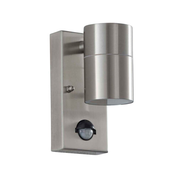 modern downward steel outdoor pir wall light - Stillorgan Decor