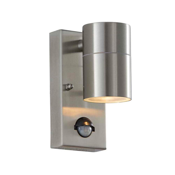 modern downward steel outdoor pir wall light - Stillorgan Decor