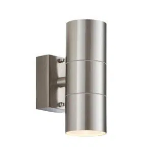 modern upward downward steel outdoor wall light - Stillorgan Decor