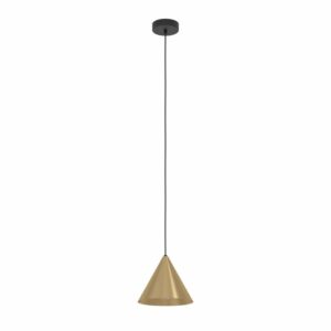 modern conical gold shade single light pendant - Stillorgan Decor