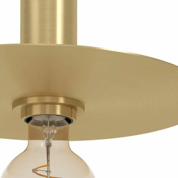 modern brass 3 light metal disc ceiling light - Stillorgan Decor