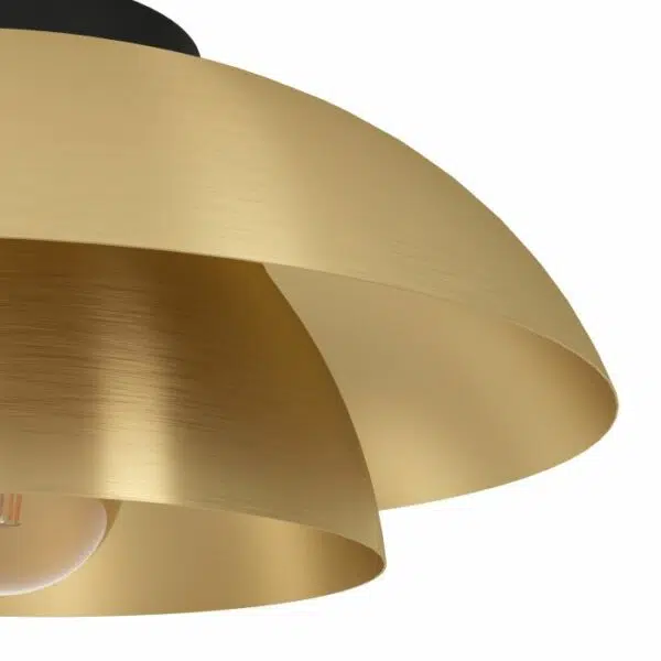 stylish brass and gold dual dome pendant - Stillorgan Decor