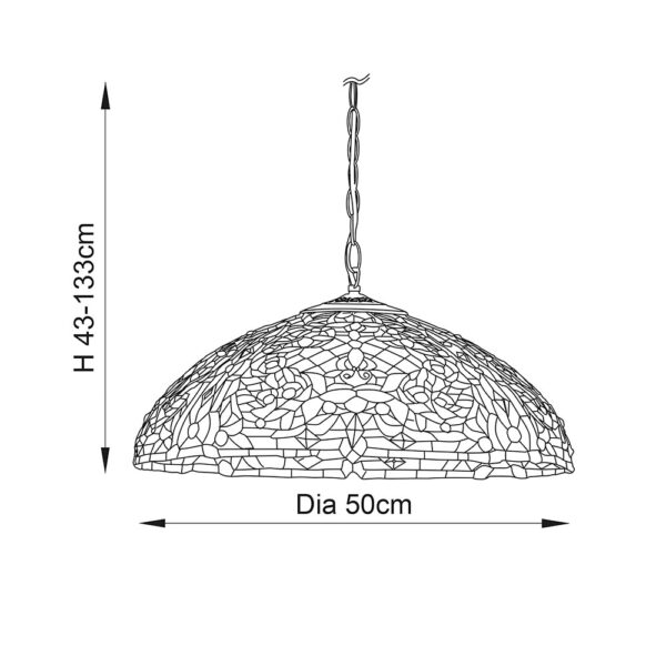 tiffany anderson large 3lt pendant - Stillorgan Decor