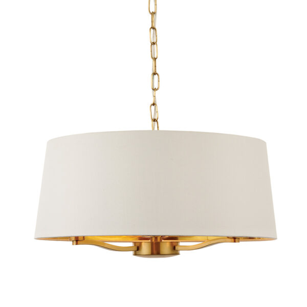 sophisticated boutique hotel style pendant satin gold - Stillorgan Decor