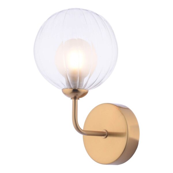 modern duplex glass shade wall light antique bronze - Stillorgan Decor