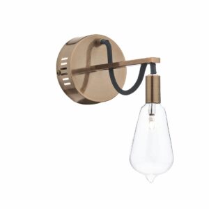 industrial braided cable wall light copper - Stillorgan Decor