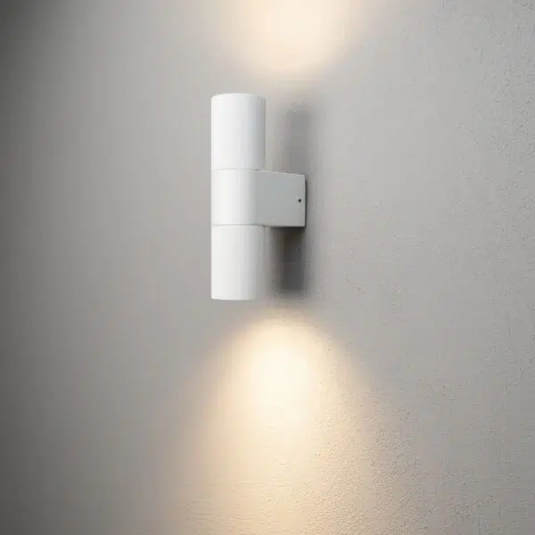 modern up and down textured wall light white - Stillorgan Decor