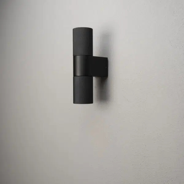 modern up and down textured wall light black - Stillorgan Decor
