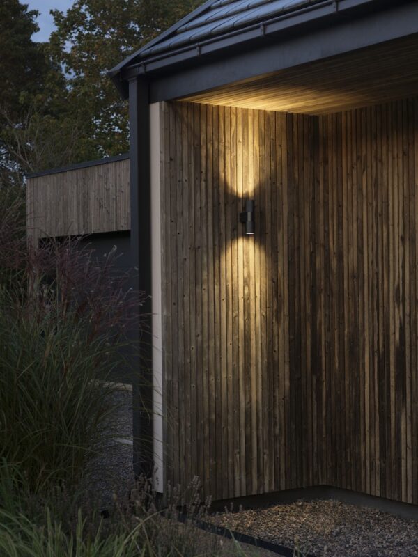modern up and down textured wall light black - Stillorgan Decor