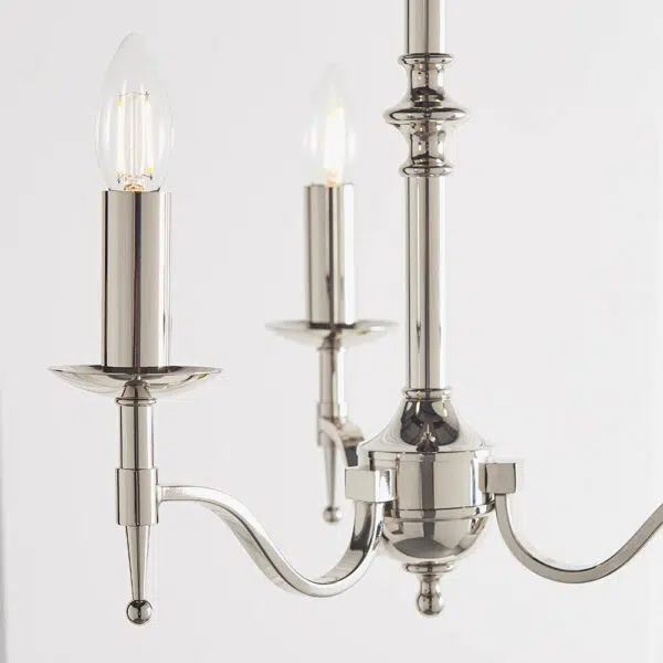 impressive 5 light polished nickel chandelier ceiling light (Copy) - Stillorgan Decor