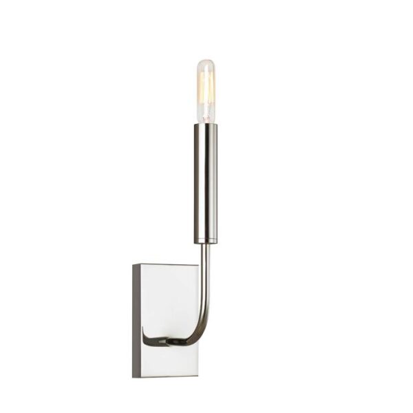 graceful curved 2 light shaded wall light polished nickel (Copy) - Stillorgan Decor