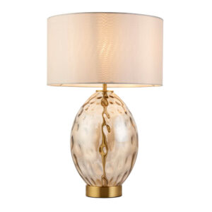 timeless champagne lustre dimple patterned glass table lamp - Stillorgan Decor