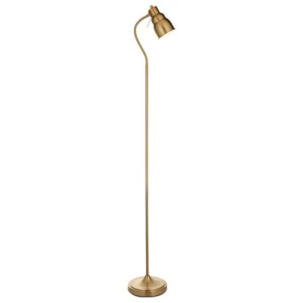 classic flexi reader floor lamp aged brass - Stillorgan Decor
