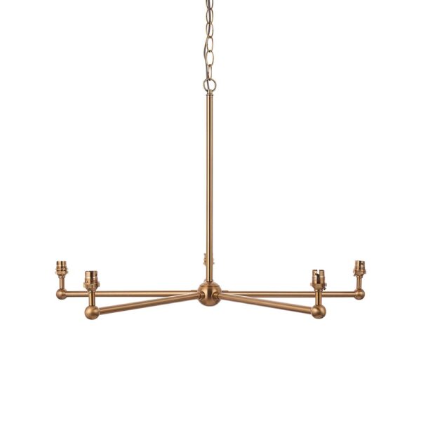 elegant 5 light classic pendant brushed aged brass - Stillorgan Decor