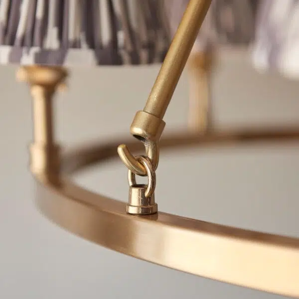 timeless hoop 6 light chandelier aged brass - Stillorgan Decor