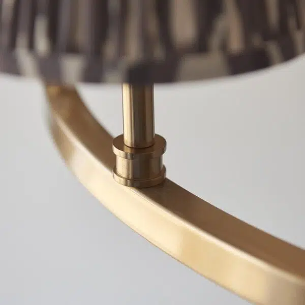 timeless hoop 6 light chandelier aged brass - Stillorgan Decor