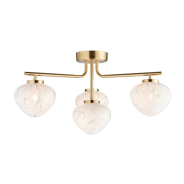 art deco style 4 light semi flush ceiling light - Stillorgan Decor