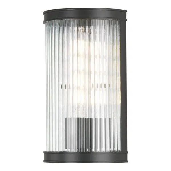 industrial wall light black and ribbed glass (Copy) - Stillorgan Decor