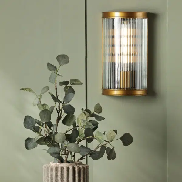 industrial chic wall light black and ribbed glass (Copy) - Stillorgan Decor
