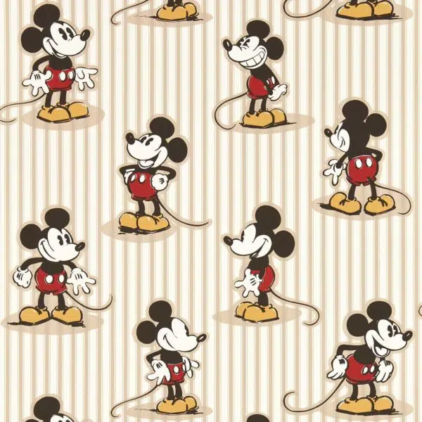 mickey stripe wallpaper by disney x sanderson - Stillorgan Decor