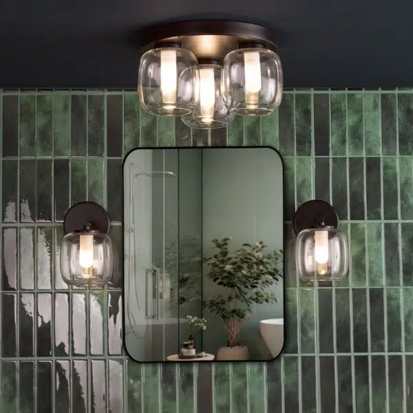 contemporary black 3 shade black bathroom light (Copy) - Stillorgan Decor
