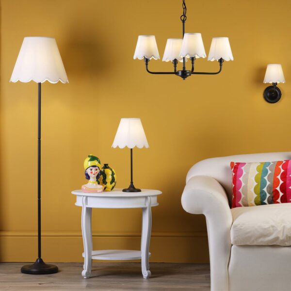 versatile single black light with scalloped shades - Stillorgan Decor