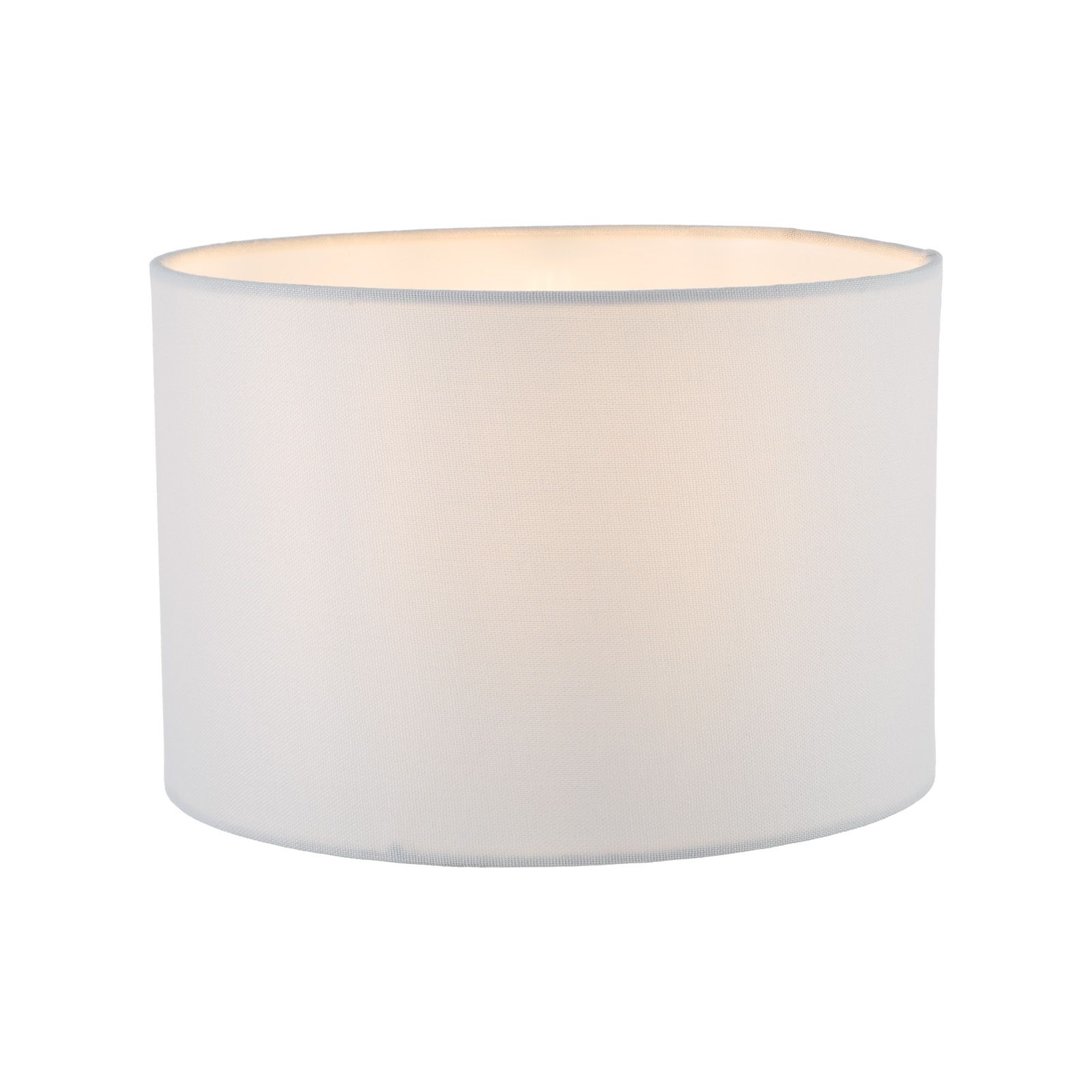Abajur cilíndrico piramidal de linho branco 25cm 1 Abajur cilíndrico piramidal de linho branco de 25 cm - Stillorgan Decor