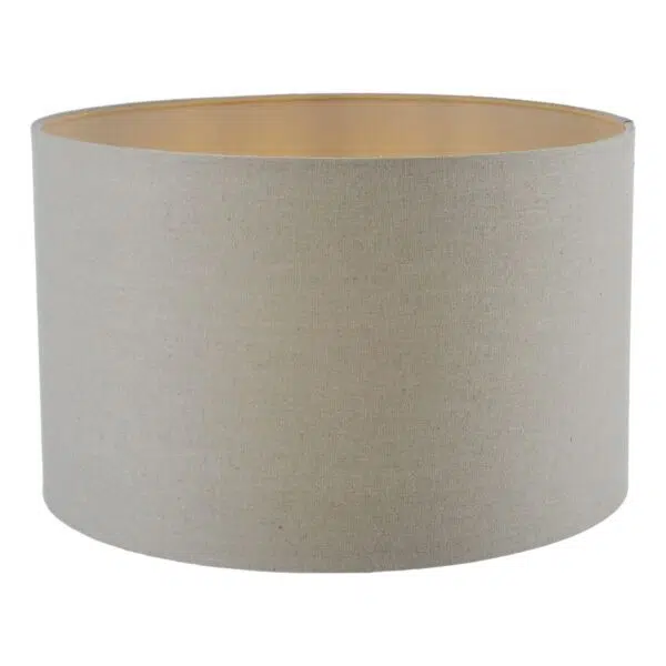 pyramid grey linen drum shade 40cm - Stillorgan Decor