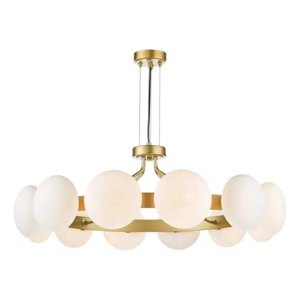 stunning gold 12 light opal pendant - Stillorgan Decor