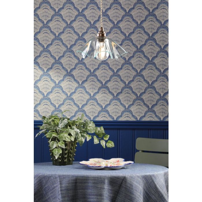 Privjesak Ethel po mjeri od prozirnog stakla i antiknog mesinga 2 privjesak Ethel po mjeri, prozirno staklo i antikni mesing - Stillorgan Decor