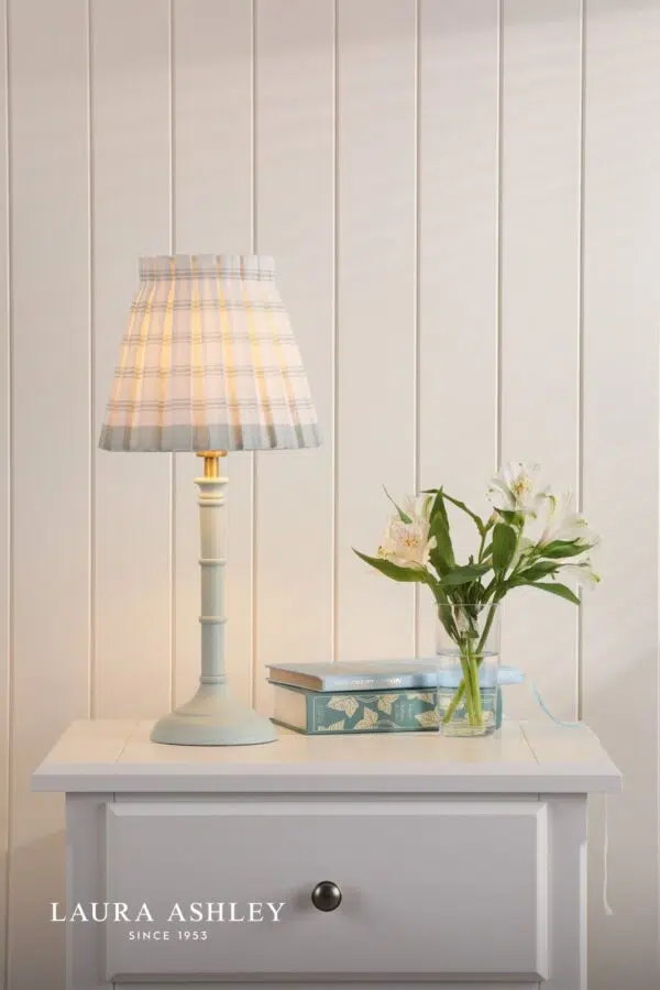 laura ashley farnworth table lamp matt green with shade - Stillorgan Decor