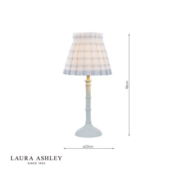laura ashley farnworth table lamp matt green with shade - Stillorgan Decor