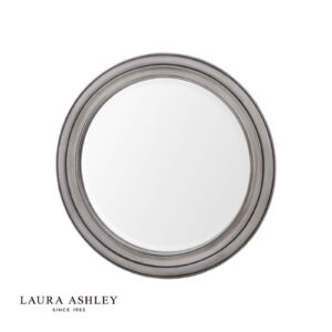 laura ashley tate mirror grey distressed wood and mirror 60cm - Stillorgan Decor