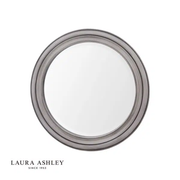 laura ashley tate mirror grey distressed wood and mirror 60cm - Stillorgan Decor