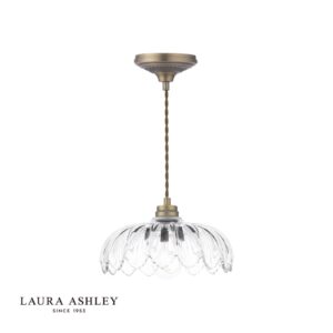laura ashley Bexwell hanglamp, mat antiek messing en glas - Stillorgan Decor