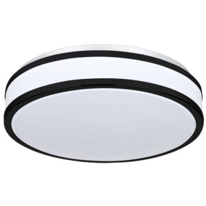 modern led black trim bathroom flush ceiling light - Stillorgan Decor