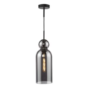 contemporary sleek smoked glass pendant light - Stillorgan Decor