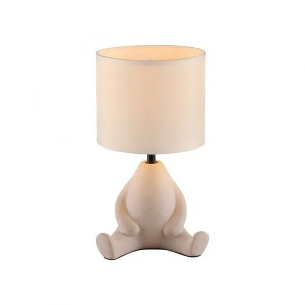 sitting man beige table lamp - Stillorgan Decor