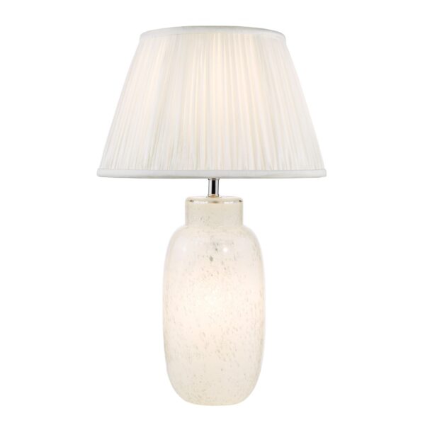 stunning white and clear confetti table lamp - Stillorgan Decor