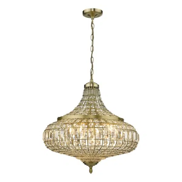 moroccan lantern inspired crystal 6 light ceiling pendant - Stillorgan Decor