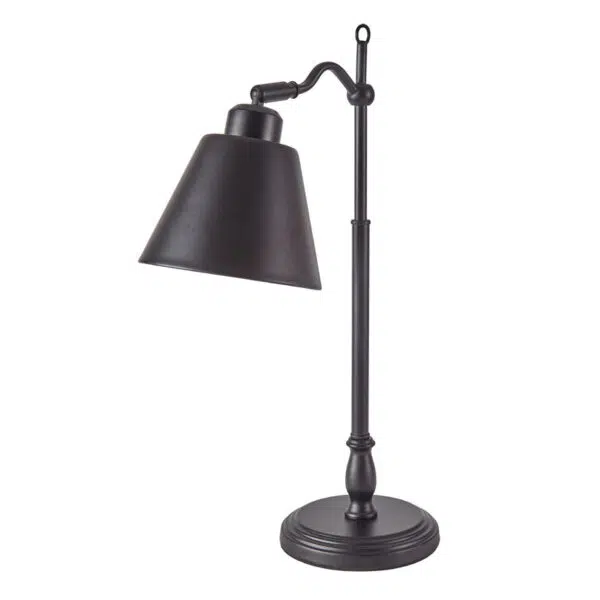 modern vintage desk table lamp in matt black - Stillorgan Decor