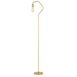 single arm modern simple floor lamp satin brass - Stillorgan Decor